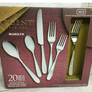 Argent Orfèvres, Marilyn Satin Fade 20-piece Flatware Set